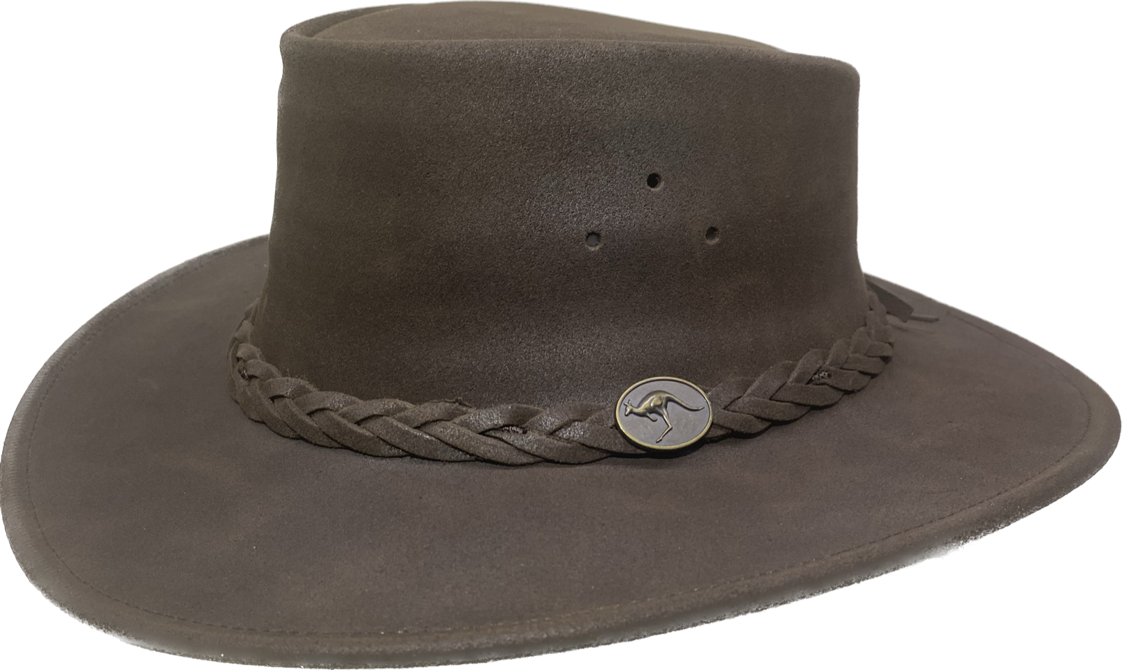 Barmah 1060 HI - Foldaway Bronco Leather Hat -Hickory