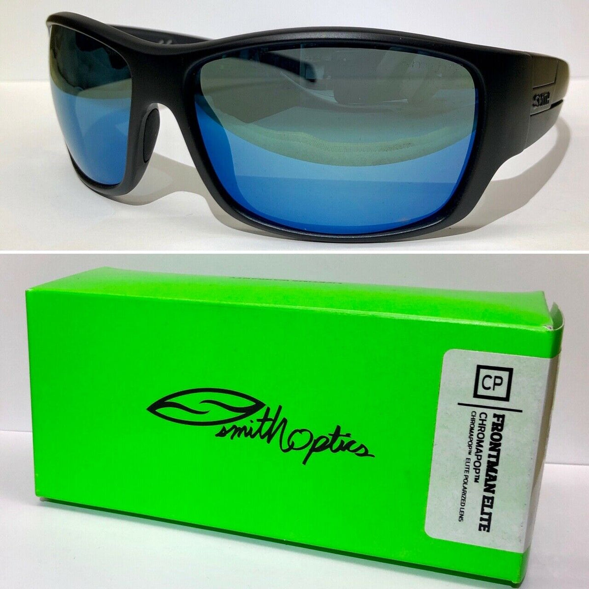 Smith Optics - Frontman Elite Polarized TLT Optics Sunglasses - Black /  Chromapop Blue Mirror