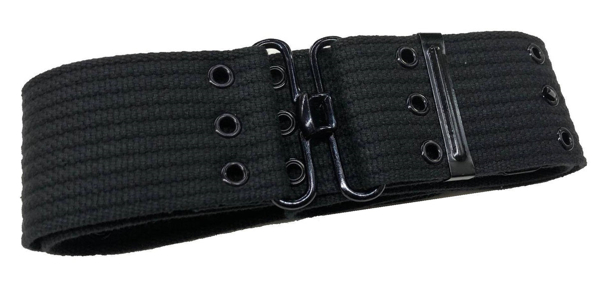 Triple Eyelet Webbing Belt - Black / Khaki – Surplus City